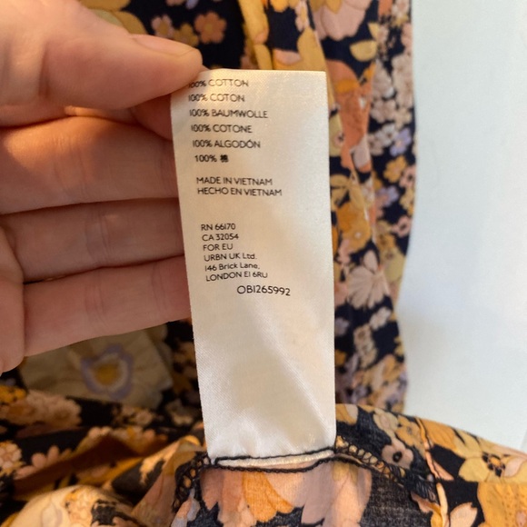 Free People Park Slope Maxi Dress in Navy Combo Size M - Picture 10 of 10